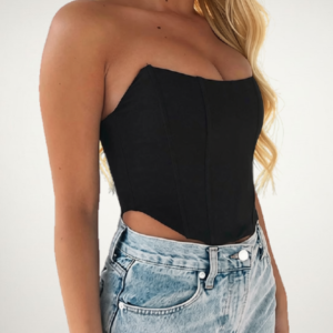 Sculpted Corset-Style Crop Top