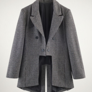 Chloe Plaid Spliced Trench