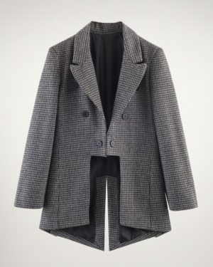 Chloe Plaid Spliced Trench