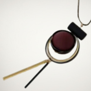 Geo Wood Designer Necklace