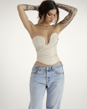 Eloise Vegan Leather Top