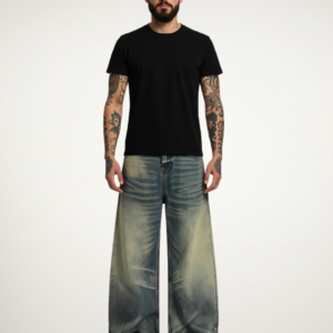 Kai Vintage Mud-Washed Baggy Denim