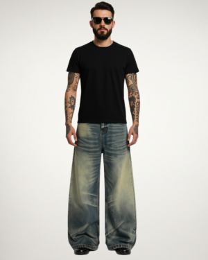 Kai Vintage Mud-Washed Baggy Denim