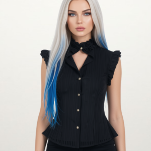 Shadow Contour High-Neck Blouse