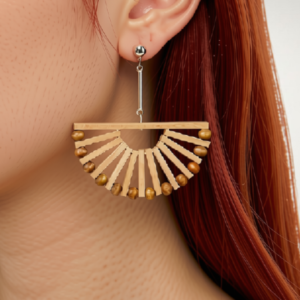 Ava Boho Wood Earrings