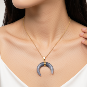 Crystal Crescent Necklace