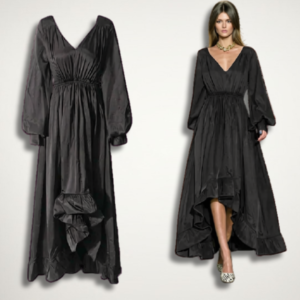 Valerie Fluted Lotus Leaf Dress