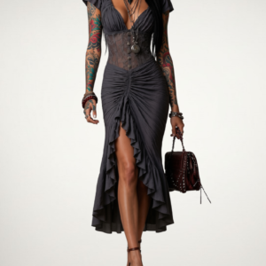 The Lilith Spliced Long Dress