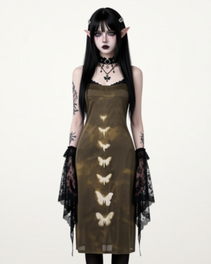 Layla Butterfly Mesh Dress