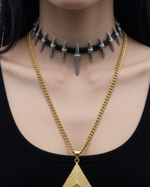 Gold Plated Pyramid Necklace