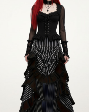 The Dorian Gothic Ruffle Skirt